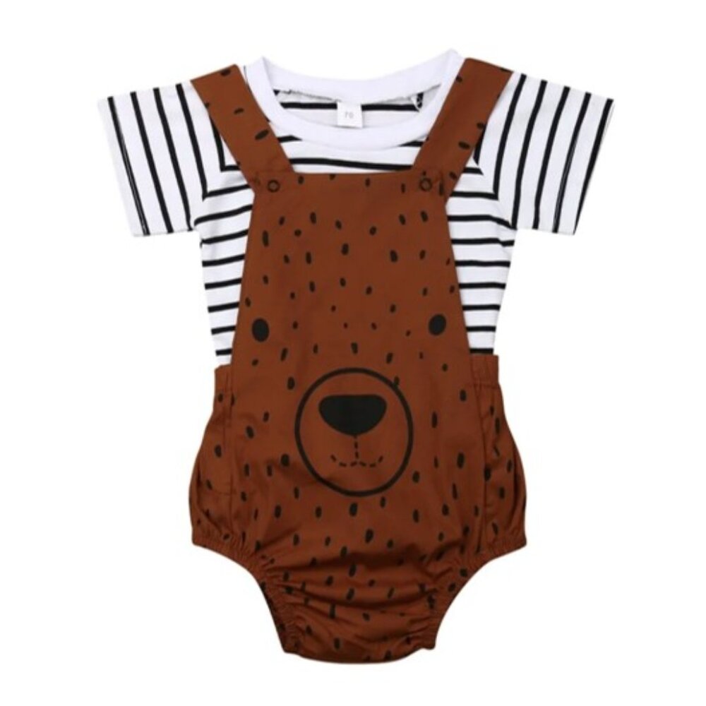 Bear Outfit Boy Smash Cake Bear Birthday Outfit Clothes Romper Bear Clothes